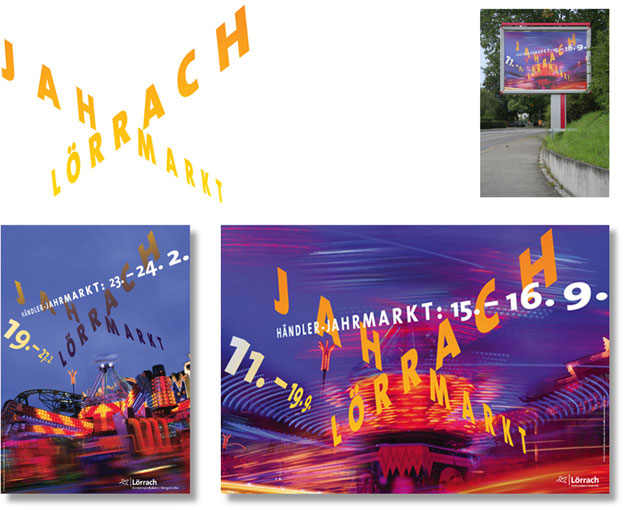 Corporate Design Jahrmarkt und Wochenmarkt L&ouml;rrach
