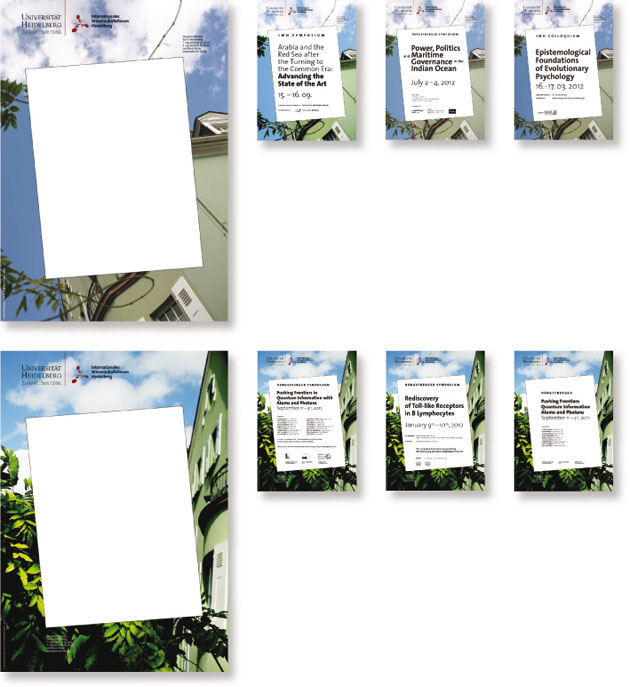 Corporate Design Ank&uuml;ndigungen der internationalen Tagungen - Internationales Wissenschaftsforum Heidelberg