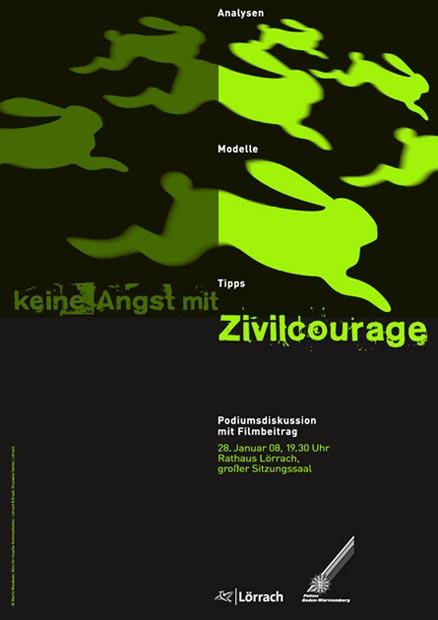 Plakat B&uuml;rgerdienste, Stadt L&ouml;rrach